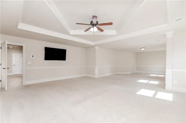 a view of a livingroom with furniture