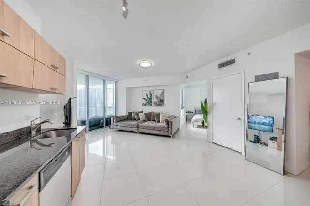 a living room with furniture and a couch