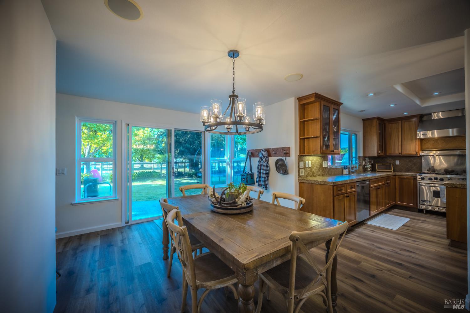 4100 Bisordi Lane Fulton, CA 95439 - Photo 50 of 77 a view of a dining room with furniture window and wooden floor