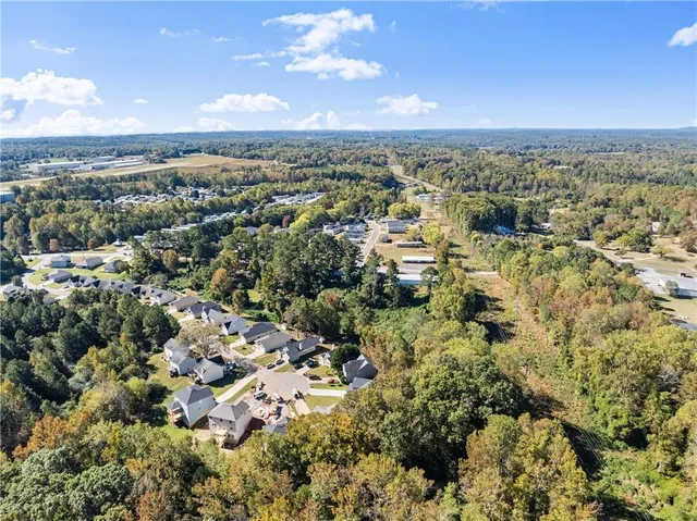 an aerial view of multiple house
