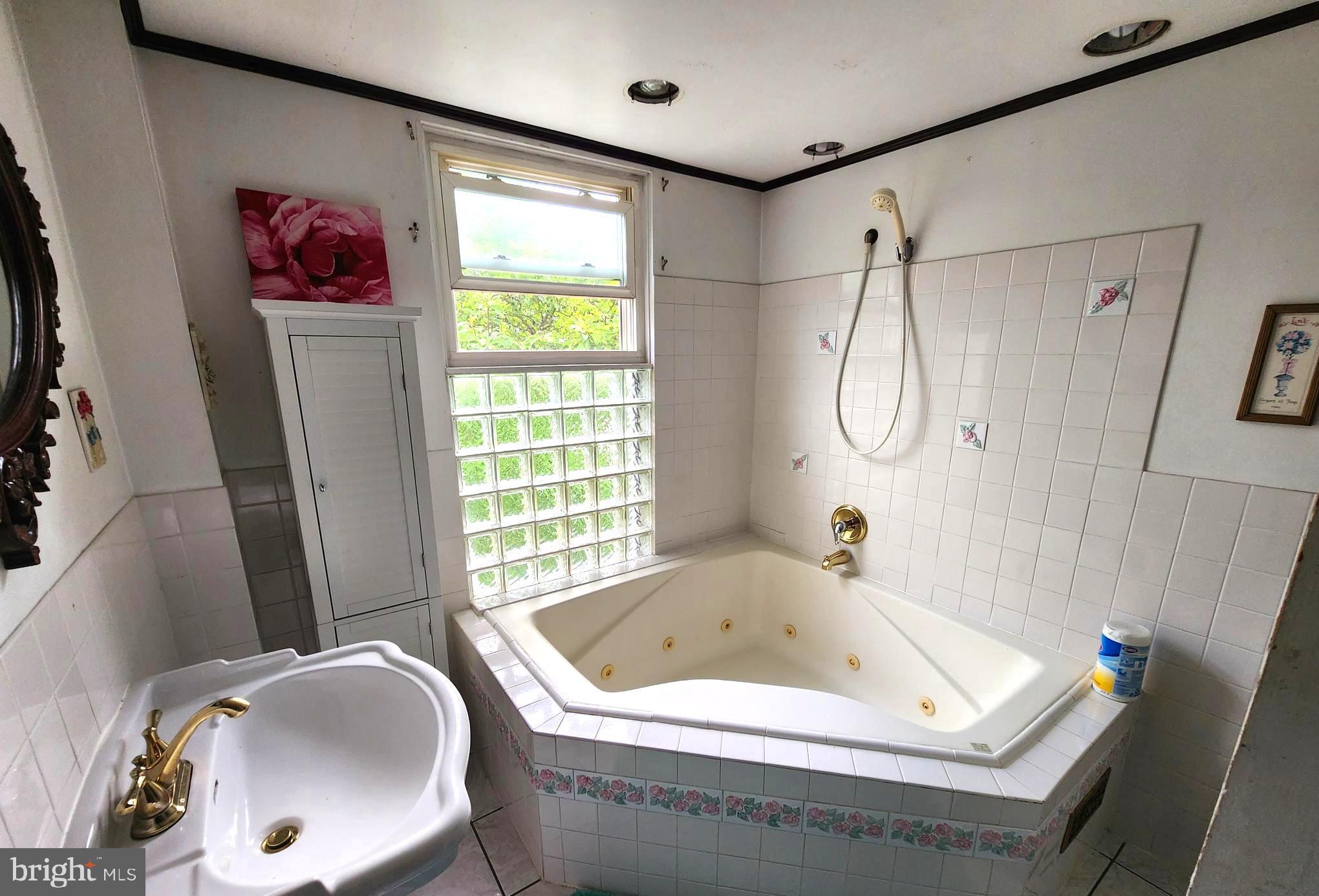 306 Middletown Road Media, PA 19063 - Photo 15 of 22 a bathroom with a tub a sink and a large mirror