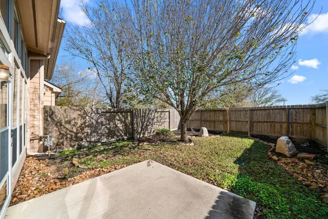a backyard of a house
