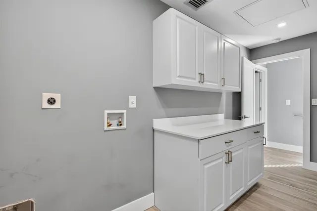 an outdoor view with patio