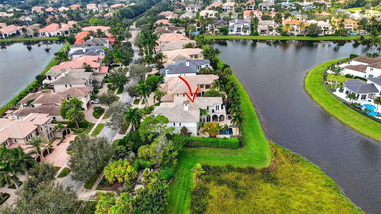 9597 Bridgebrook Drive Boca Raton, FL 33496 - Photo 71 of 88 an aerial view of residential houses with outdoor space and lake view