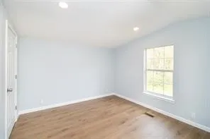 an empty room with a window