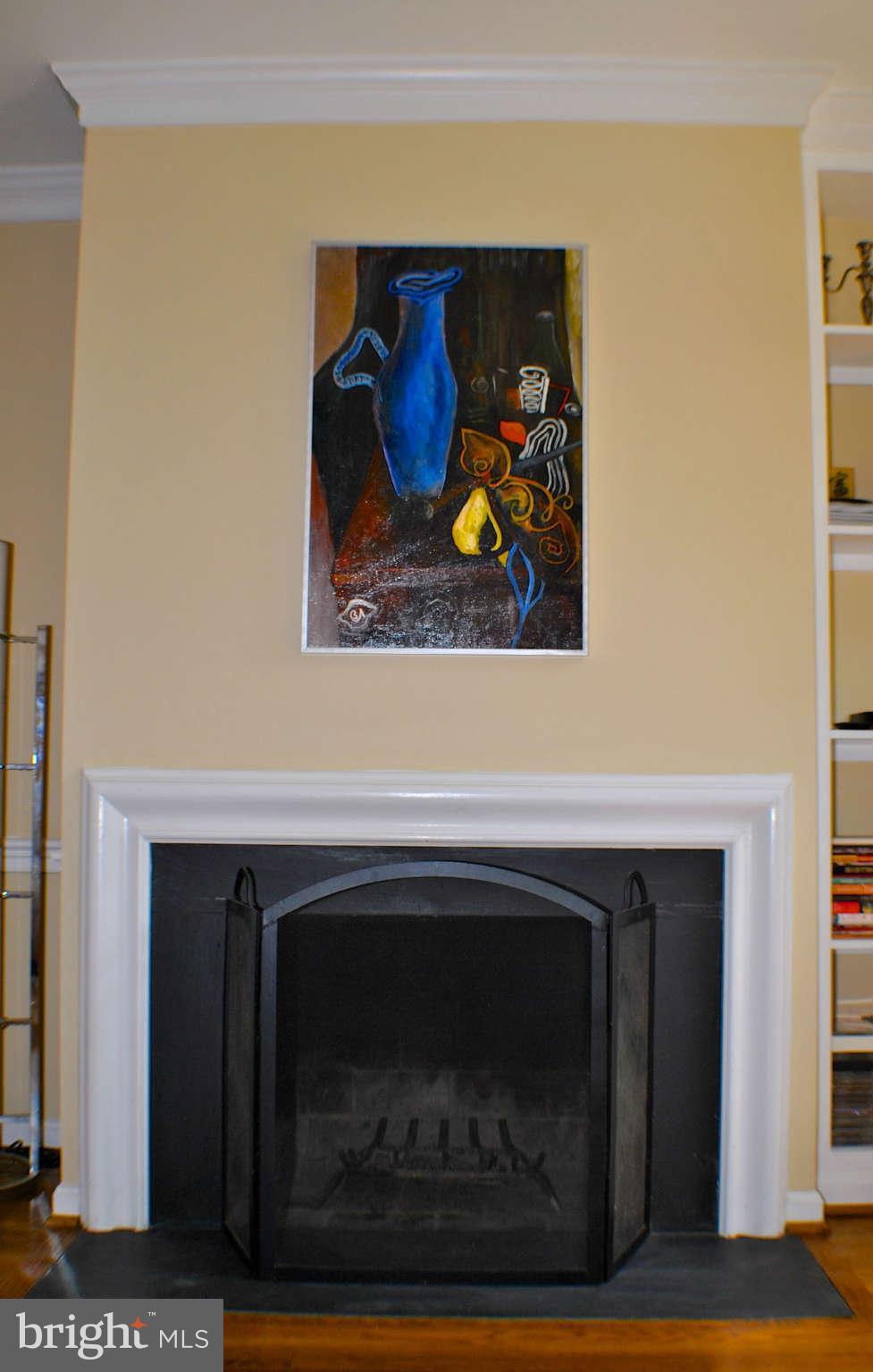 1219 Portner Road Alexandria, VA 22314 - Photo 6 of 27 Masonry Fireplace with Slate Surround