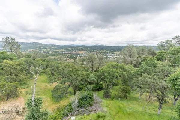 a view of a city and mountains