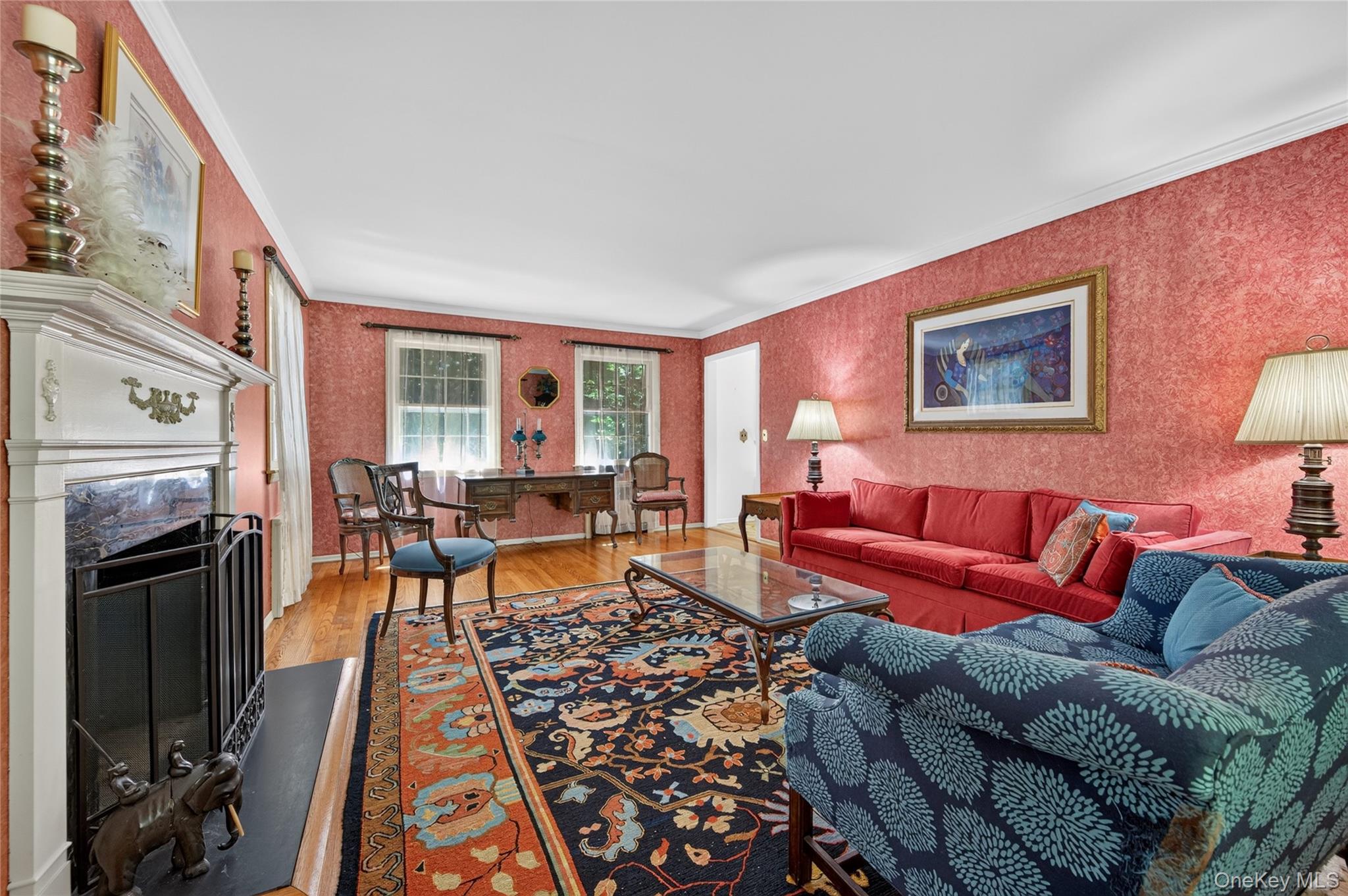 325 Birch Hill Road Locust Valley, NY 11560 - Photo 5 of 18 Living Room with entrance to Sun Room
