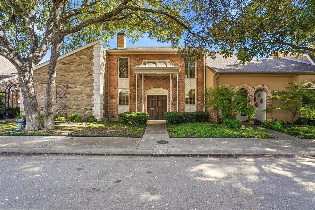 6873 Anglebluff Circle Dallas, TX 75248 - Photo 1 of 1 View of front of property featuring a chimney and brick siding