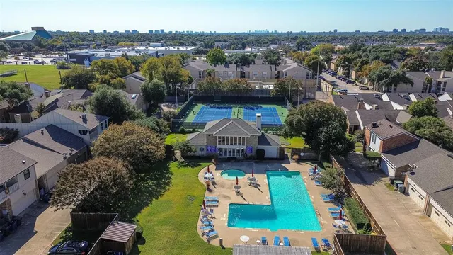 an aerial view of multiple house