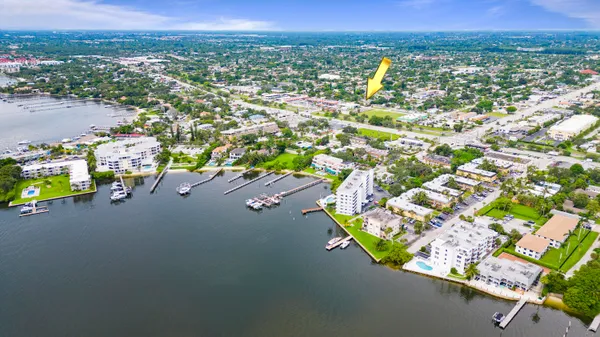 an aerial view of multiple house