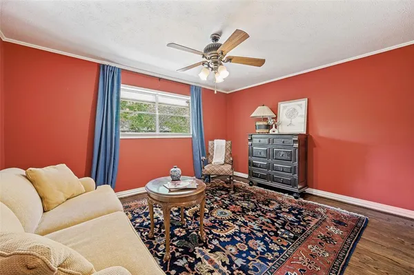 a living room with furniture a rug and a window
