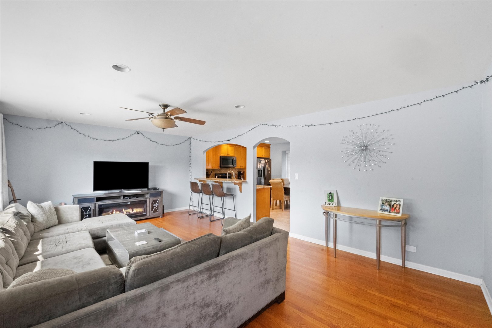 509 Spring Street Roselle, IL 60172 - Photo 4 of 31 a living room with furniture and a flat screen tv