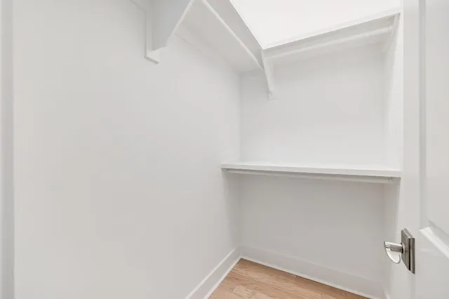 a view of small space with closet