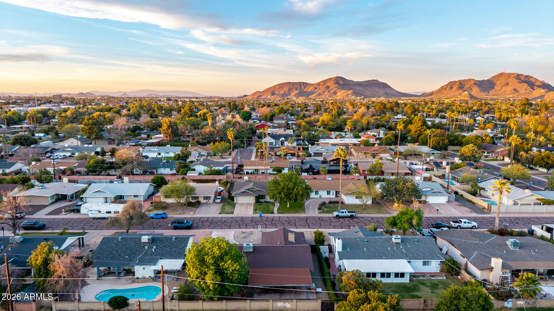 1649 West Royal Palm Road Phoenix, AZ 85021 - Photo 32 of 32 an aerial view of residential houses with outdoor space