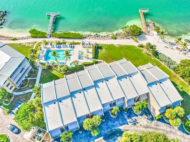 a garden view with a sitting space