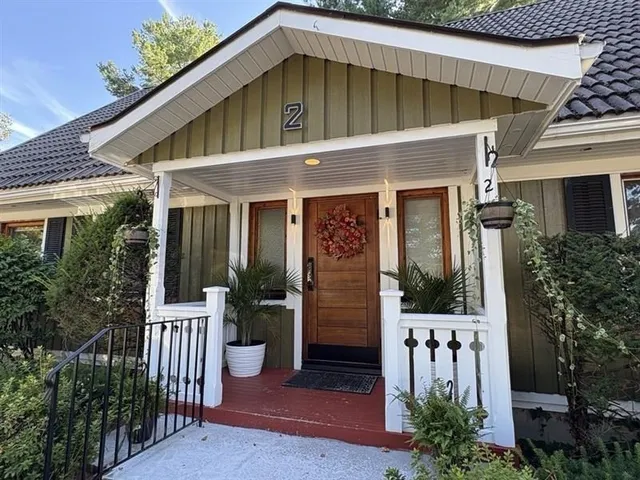 a front view of a house