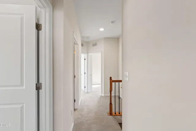 a view of hallway with stairs