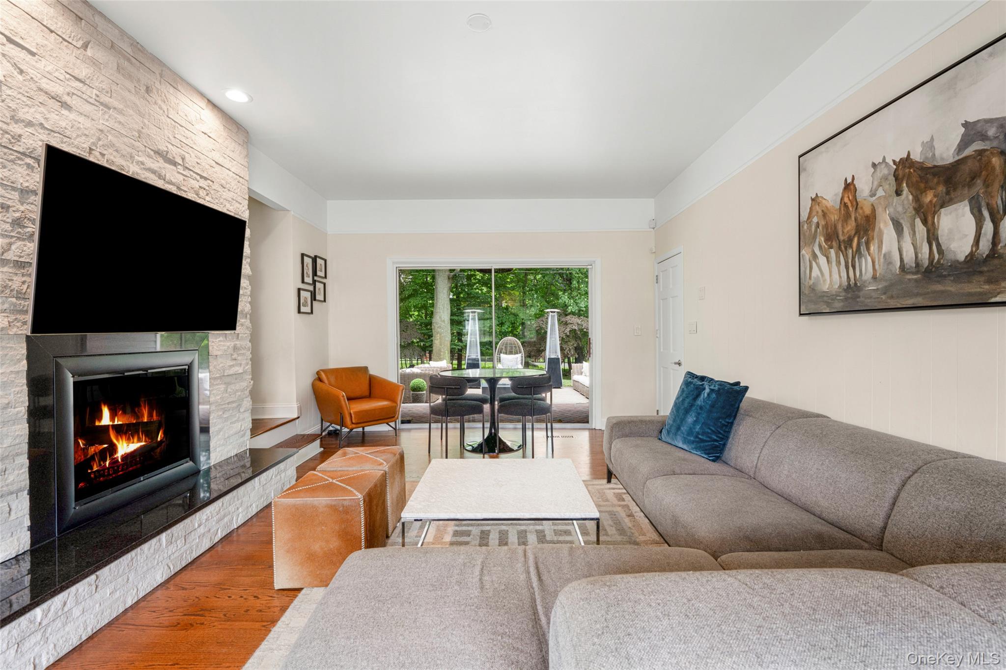 6 Trails End Rye, NY 10580 - Photo 13 of 37 Cozy Family Room with fireplace.