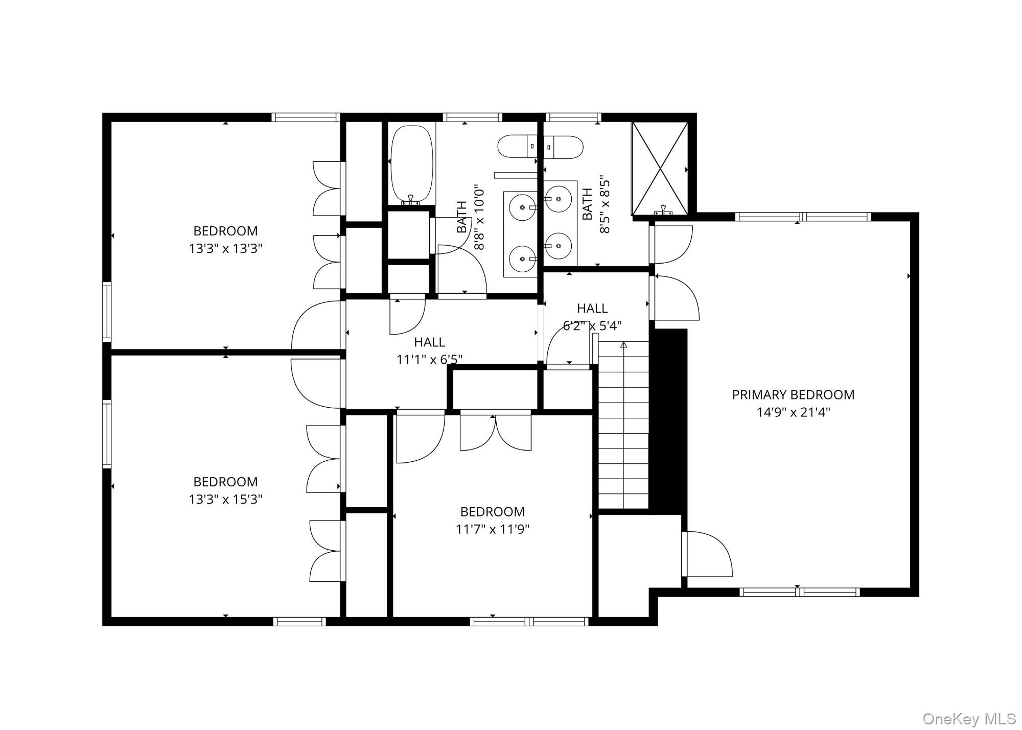 6 Trails End Rye, NY 10580 - Photo 35 of 37 Upper Level Floor Plan
