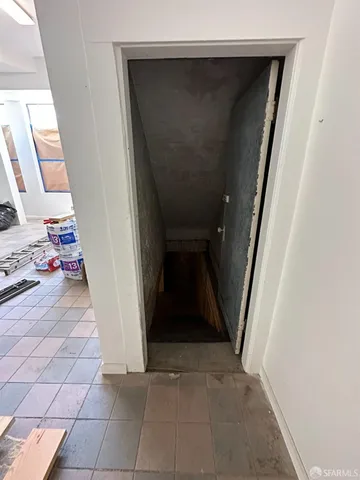 a view of a garage with a barbeque