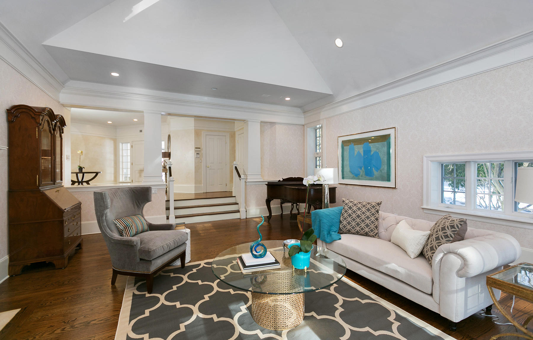 48 Old Farm Road Darien, CT 06820 - Photo 12 of 36 a living room with furniture and a window