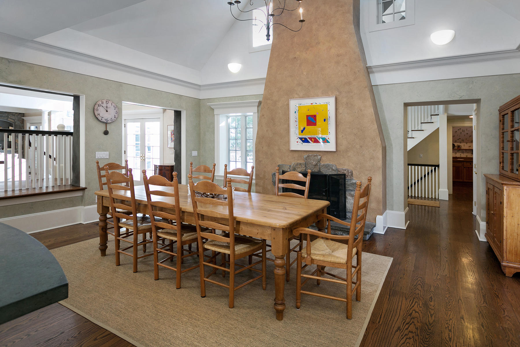 48 Old Farm Road Darien, CT 06820 - Photo 18 of 36 a view of a dining room with furniture and wooden floor