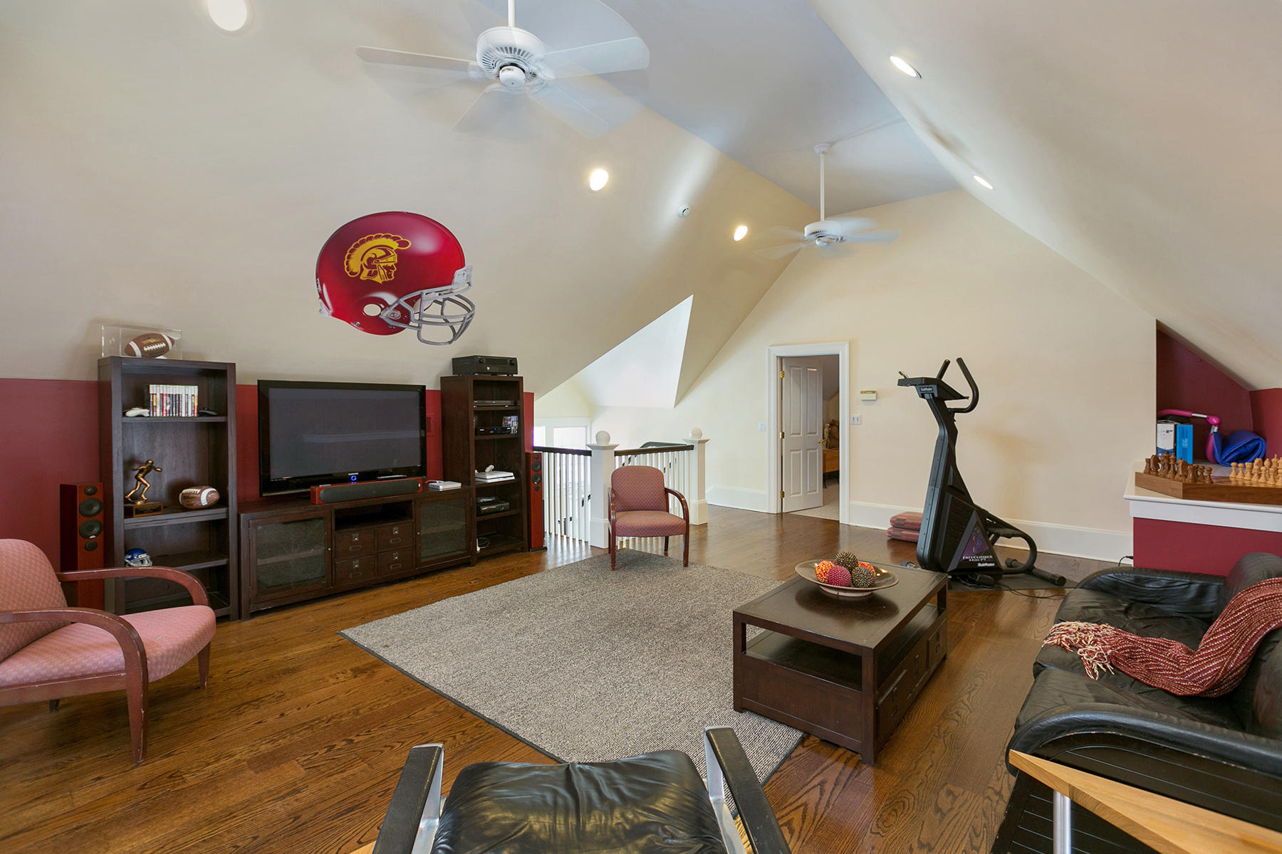 48 Old Farm Road Darien, CT 06820 - Photo 32 of 36 a living room with furniture and a flat screen tv