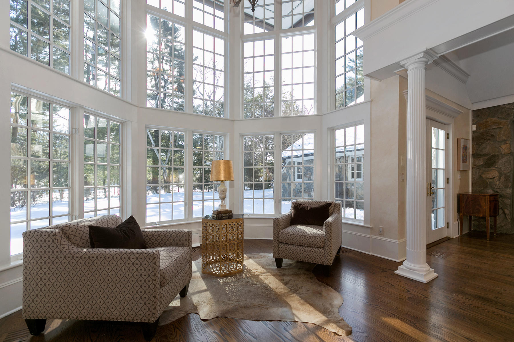 48 Old Farm Road Darien, CT 06820 - Photo 4 of 36 a living room with furniture and a large window