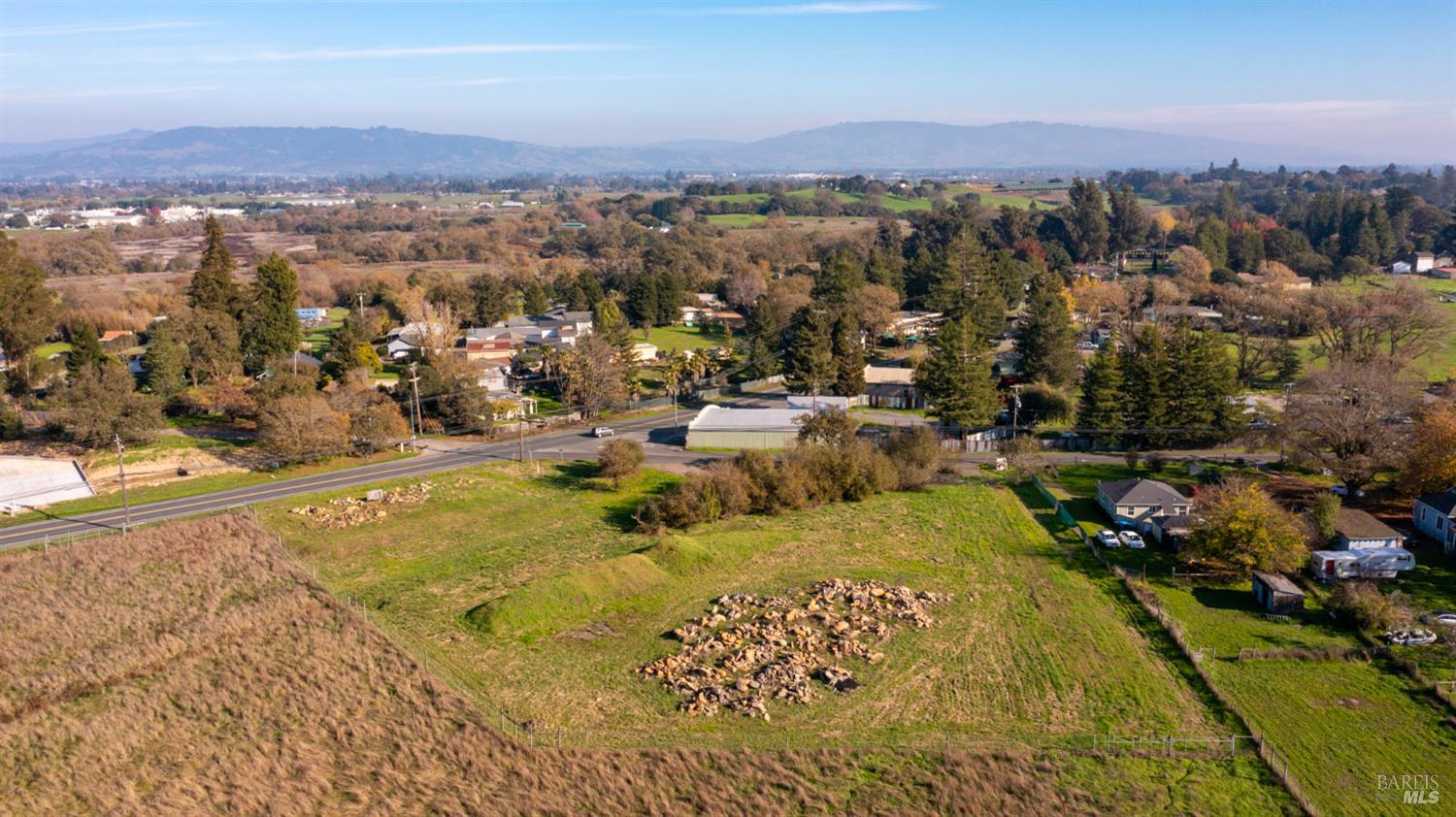 3900 Hessel Road Sebastopol, CA 95472 - Photo 6 of 14 an aerial view of residential houses with outdoor space