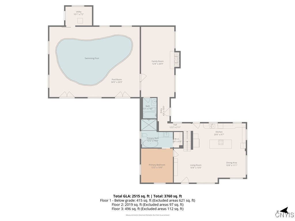 3860 South St Road Marcellus, NY 13108 - Photo 38 of 41 First floor with dimensions