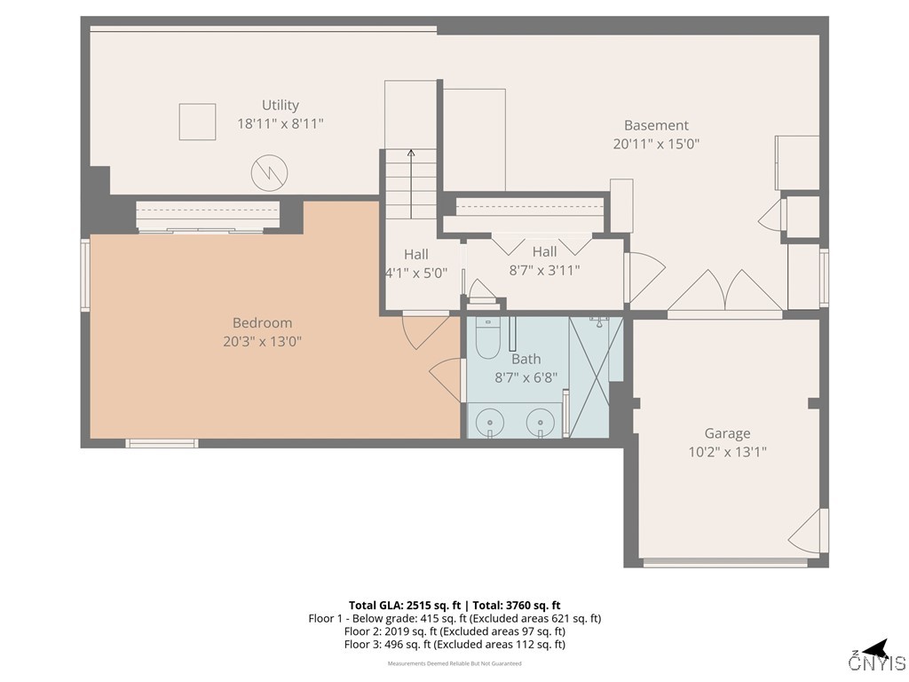 3860 South St Road Marcellus, NY 13108 - Photo 40 of 41 Basement with dimensions