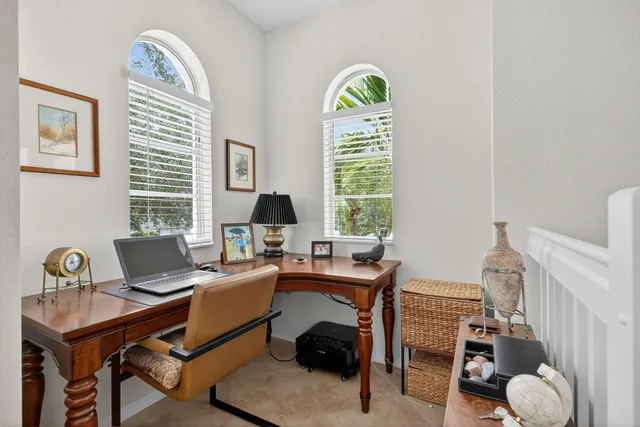 a view of a workspace with a window