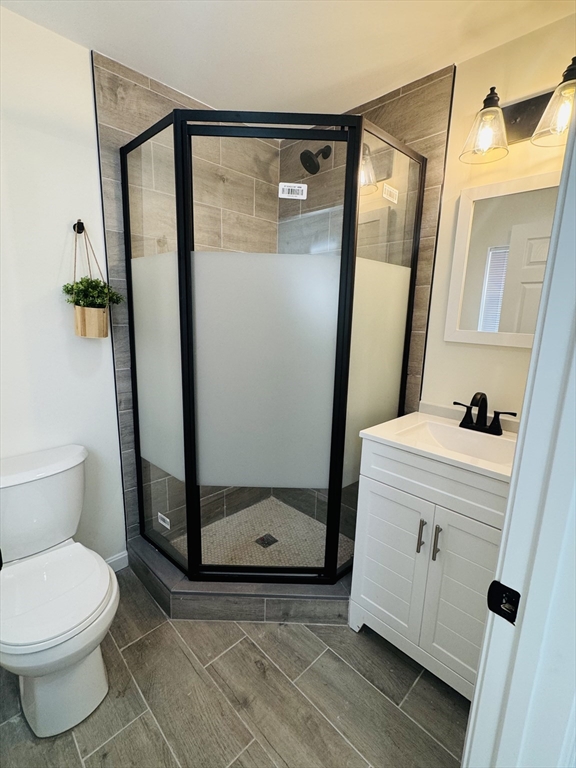73 Victoria Street Revere, MA 02151 - Photo 17 of 24 a bathroom with a toilet and a shower