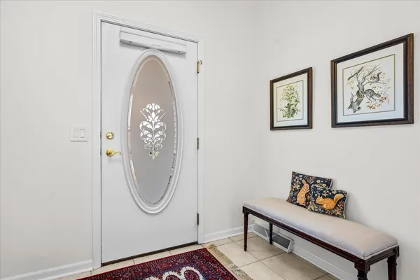 a front view of a house with entryway