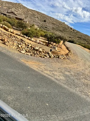 a view of a city with mountain