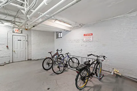 a view of a bike storage area