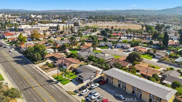 an aerial view of a city with lots of residential buildings