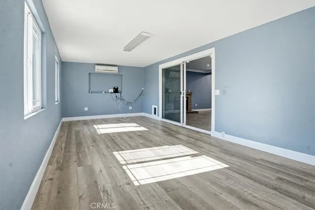 a building with a table and chairs