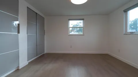an empty room with a window