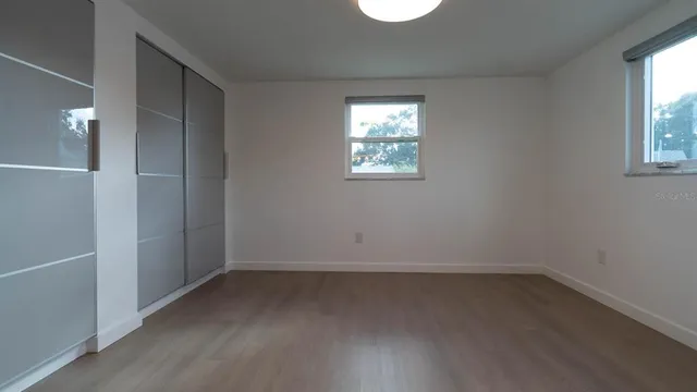 an empty room with a window