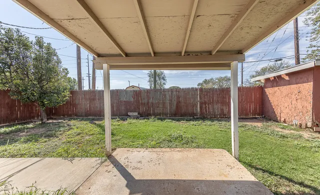 a backyard of a house