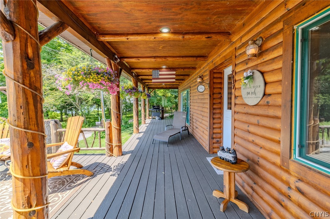 7037 Townline Road Rome, NY 13440 - Photo 4 of 48 The expansive front deck--large enough for hosting
