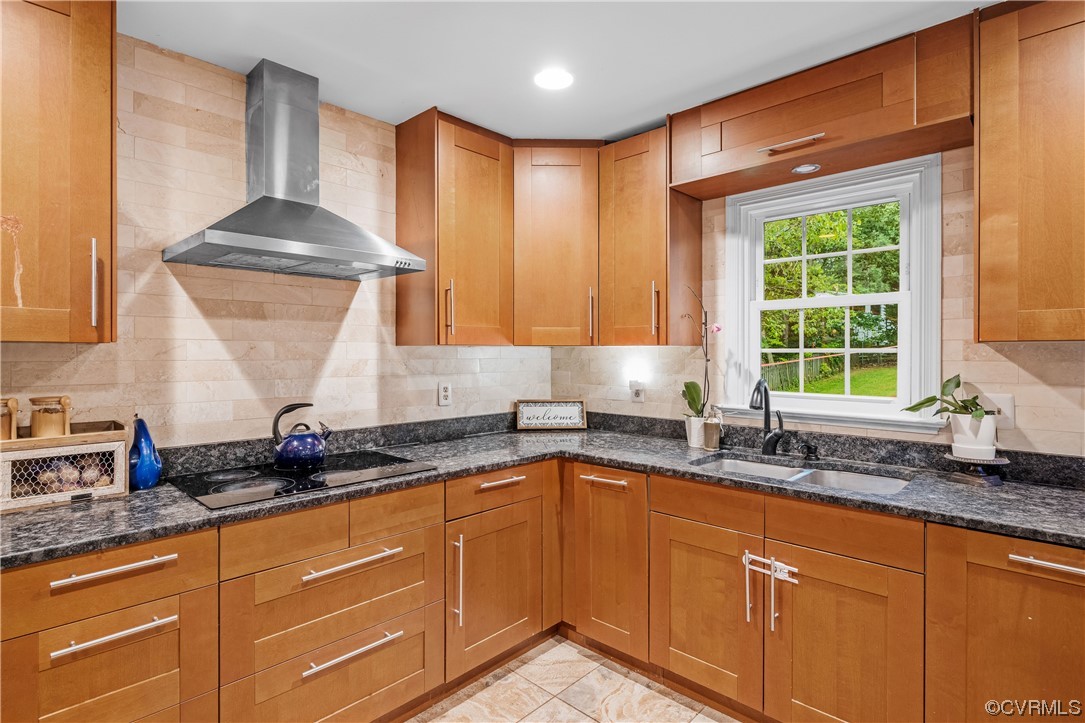 1424 Shirlton Road Midlothian, VA 23114 - Photo 11 of 42 a kitchen with granite countertop a sink stainless steel appliances a window and a counter top space