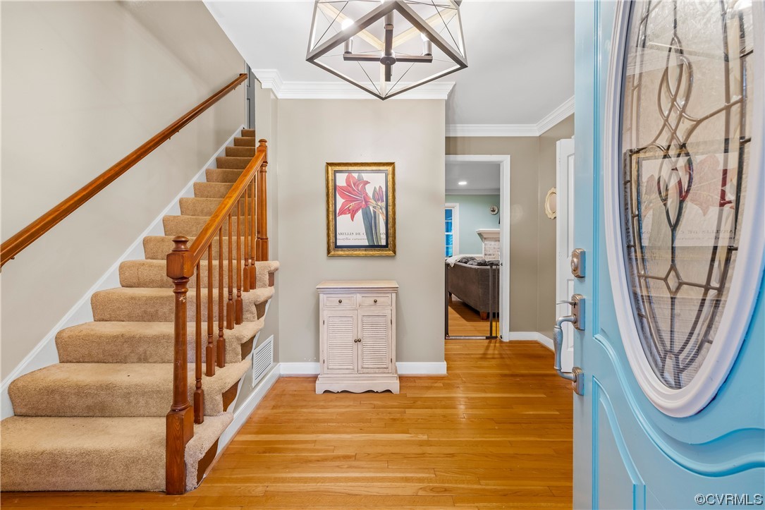 1424 Shirlton Road Midlothian, VA 23114 - Photo 5 of 42 a view of an entryway with wooden floor