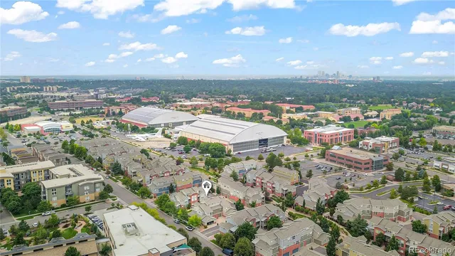 an aerial view of a city