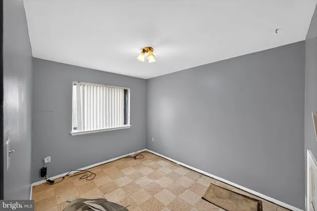 a view of a room with a window