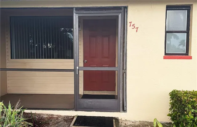 a view of front door