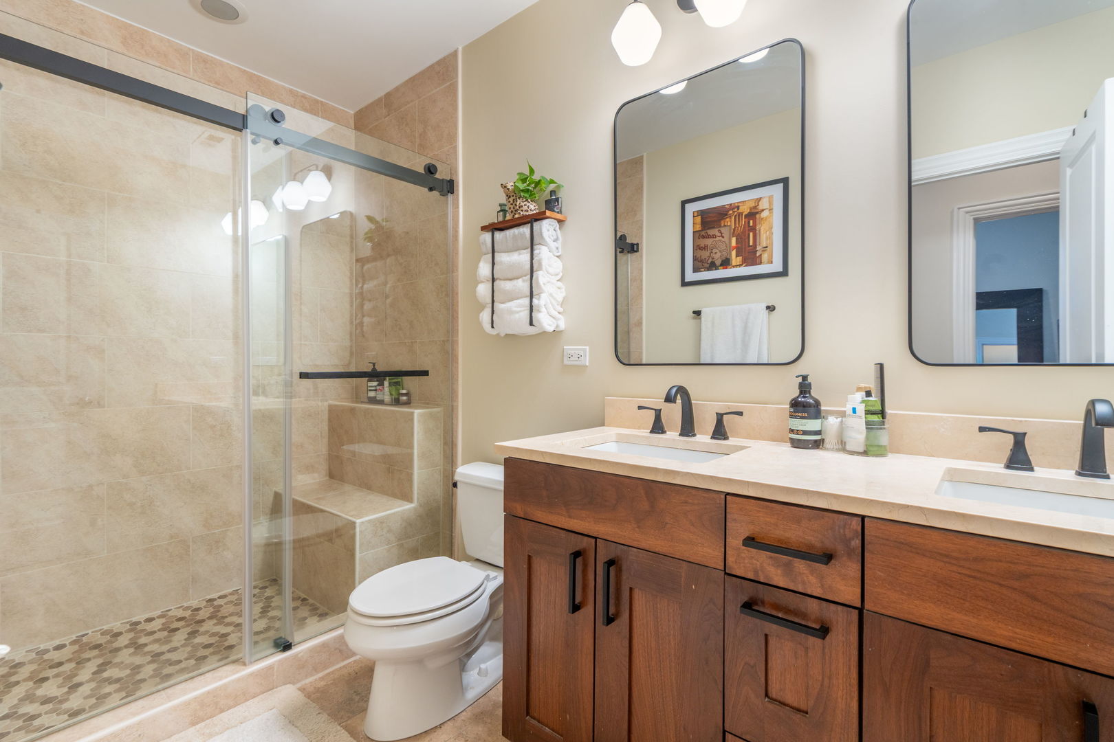 2624 West Rice Street, Unit 2F Chicago, IL 60622 - Photo 12 of 17 a bathroom with a sink toilet and shower