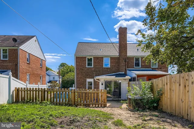 a view of backyard with green space
